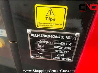 سی ان سی لیزر چهار محور Tqels Yag 1000 gc 3015 ساخت چین
